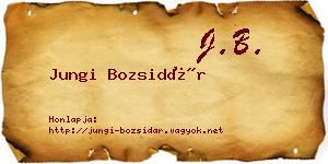 Jungi Bozsidár névjegykártya